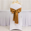 5 Pack Lamour Satin 6"x106" Chair Sashes Gold - Stylish Reusable Decorative Bows for Weddings & Gatherings