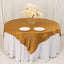 Lamour Satin 72"x72" Table Overlay Square Tablecloth Gold - Smooth Finish for Luxurious Events