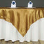 Satin 60"x60" Table Overlay Square Tablecloth Gold - Smooth Silky Touch Table Cover for Sophisticated Events