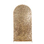7ft Sparkly Gold Big Payette Sequin Fitted Wedding Arch Cover for Round Top Chiara Backdrop Stand