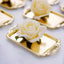 12-Pack Display Trays Party Favor Rectangular Design Gold - Mini Serving Platters for Candy and Desserts 4"