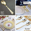 25-Pack Plastic Spoons Metallic Gold Classic Heavy Duty - Premium Disposable Cutlery 7"