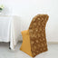 Spandex Chair Cover Gold for Folding Chairs - Durable Stretch Fitted Slipcover with Satin Rosette Design