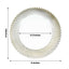 10-Pack Plastic 9" Round Dinner Plates Clear with Gold Swirl Rim - Disposable Party Plates for Classy Events & Banquets