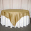 Taffeta 90"x90" Table Overlay Square Tablecloth Gold - Accordion Crinkle Design for Modern Celebrations
