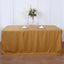 Fitted Polyester 72"x30" Rectangle Tablecloth Gold - Sleek and Durable for Events