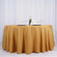 Polyester 132" Round Tablecloth Gold - Seamless Chic Design for Grand Celebrations
