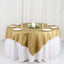 Taffeta 72"x72" Table Overlay Square Tablecloth Gold - Accordion Crinkle Design for Stylish Events