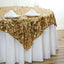 Sequin 72"x72" Table Overlay Square Tablecloth Gold - Big Payette Table Cover