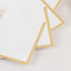 50-Pack Paper Beverage Napkins White with Gold Foil Edge - 2 Ply Disposable Soft 18GSM Cocktail Napkins for Events 5"x5"