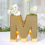 Shiny Ceramic Vase Letter "M" Gold Plated - Chic Bud Planter Pot for Events & Decor 6"