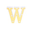 3D Marquee Letter "W" Warm White 8 LED Lights Gold - Chic Light-Up Decor for Events 6"