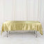 Satin Rectangular 60"x102" Tablecloth Champagne - Smooth and Lustrous Table Cover