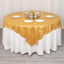 Polyester 72"x72" Table Overlay Square Tablecloth Gold Shimmer Sequin Dots Wrinkle-Free Design for Stylish Celebrations