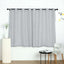 2 Pack Handmade Silver Faux Linen Curtains 52"x64", Curtain Panels With Chrome Grommets