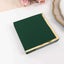 50-Pack Paper Beverage Napkins Hunter Emerald Green with Gold Foil Edge - 2 Ply Disposable Soft 18GSM Cocktail Napkins 5"x5"