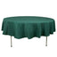 Premium Polyester 90" Round Tablecloth Hunter Emerald Green - Stain and Wrinkle-Resistant Design with 220GSM Thickness Table Cover