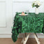 Taffeta 54"x54" Square Tablecloth Green 3D Leaf Petal Table Cover