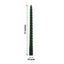 12 Pack 11" Hunter Emerald Green Premium Unscented Spiral Wax Taper Candles, Long Burn Wick Dinner Candle Sticks