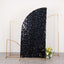 7ft Black Double Sided Big Payette Sequin Chiara Wedding Arch Cover For Half Moon Backdrop Stand