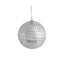 4 Pack 4" Silver Foam Disco Mirror Ball With Hanging Strings, Holiday Christmas Ornaments