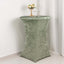 Crushed Velvet Spandex 30" Round Cocktail Table Cover Sage Green Smooth Highboy Tablecloth