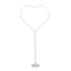 2 Pack White Heart Shaped Plastic Balloon Holder Column, 5ft Balloon Arch Stand Kit with Round Water Fillable Base