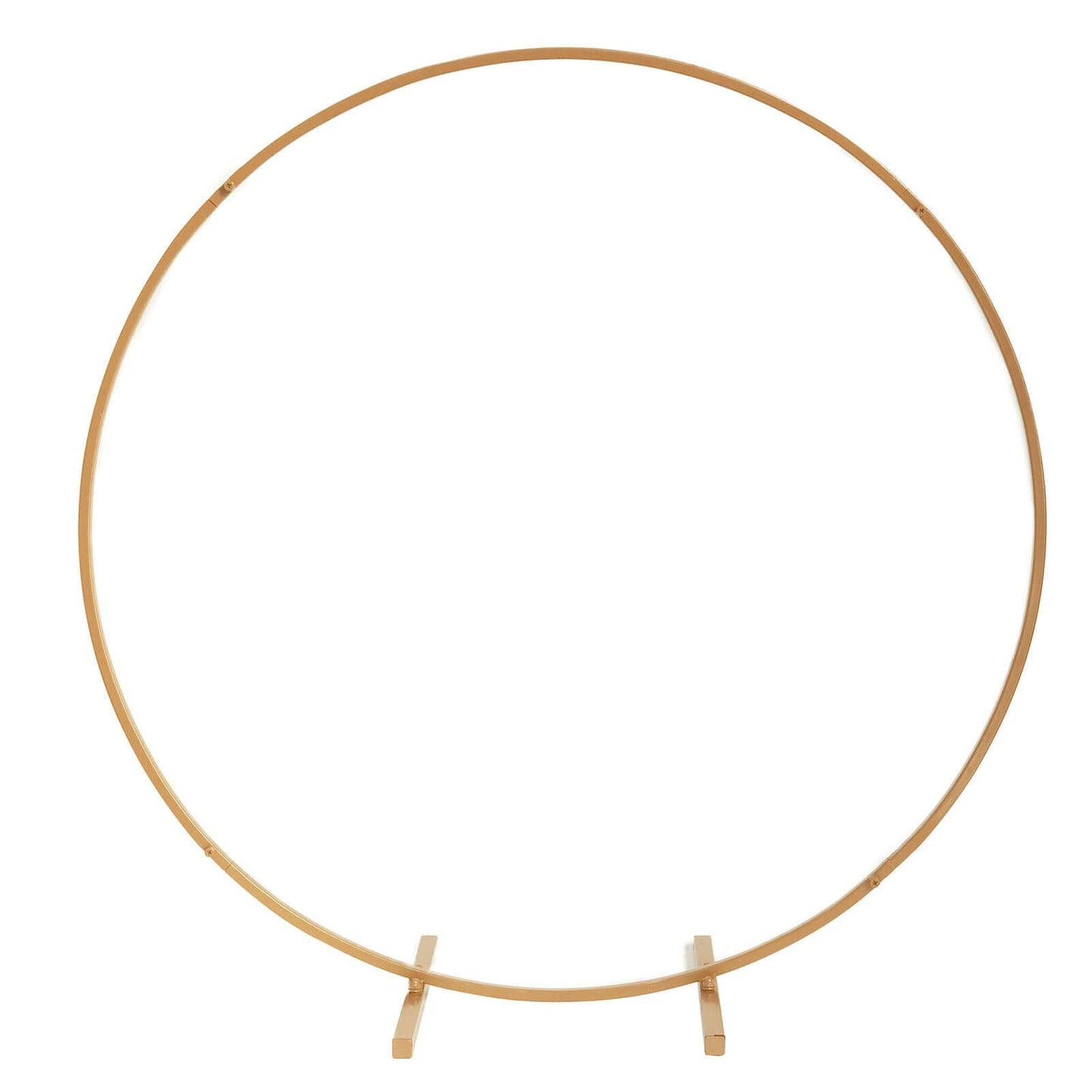 28" Gold Metal Round Hoop Wedding Centerpiece, Self Standing Table Floral Wreath Frame