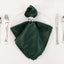 5 Pack Lamour Satin 20"x20" Napkins Hunter Emerald Green - Soft Matte Finish Dinner Napkins