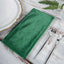5 Pack Premium Velvet 20"x20" Napkins Hunter Emerald Green - Soft Sheen Finish Cloth Napkins