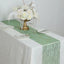 5 Pack Organza 12"x108" Table Runners Hunter Emerald Green - Gold Wave Design