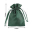 12 Pack 5"x7" Hunter Emerald Green Satin Wedding Party Favor Bags, Drawstring Pouch Gift Bags