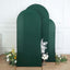 Set of 3 Matte Hunter Emerald Green Spandex Fitted Chiara Backdrop Stand Cover For Round Top Wedding Arch - 5ft, 6ft, 7ft