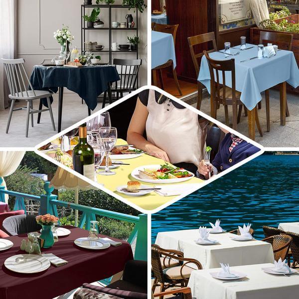 Polyester 70"x70" Table Overlay Square Tablecloth Hunter Emerald Green - Wrinkle-Resistant & Durable Table Cover