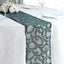 Mesh 12"x108" Table Runner Hunter Emerald Green - Leaf Vine Embroidery