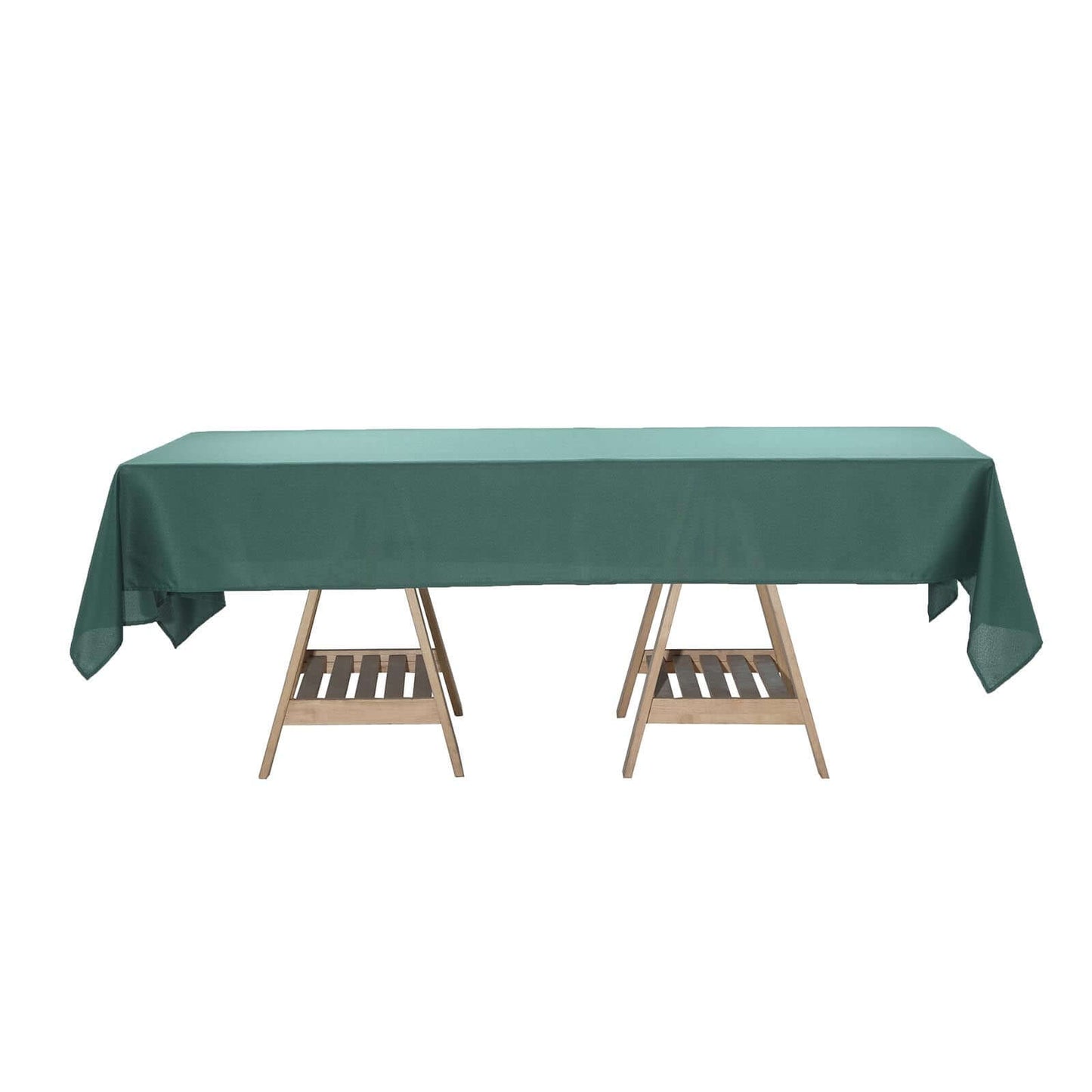 Polyester 60"x102" Rectangle Tablecloth Hunter Emerald Green - Durable and Stylish Table Cover