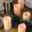 Set of 5 LED Flickering Pillar Candles Color Changing Ivory with Remote - Battery Operated 4", 5", 6"