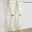2 Pack Ivory Polyester Event Curtain Drapes, 10ftx8ft Backdrop Event Panels With Rod Pockets 130 GSM