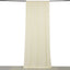 Ivory 4-Way Stretch Spandex Event Curtain Drapes, Wrinkle Free Backdrop Event Panel with Rod Pockets - 5ftx10ft