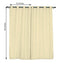 2 Pack Handmade Ivory Faux Linen Curtains 52"x96", Curtain Panels With Chrome Grommets