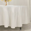 Lamour Satin 108" Round Tablecloth Ivory - Durable & Silk-Like Table Cover