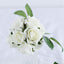 24 Roses 2" Ivory Artificial Foam Flowers With Stem Wire and Leaves