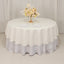 Cotton Blend 90" Round Tablecloth Ivory - Wrinkle-Resistant Table Cover