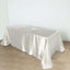 Satin Rectangular 90"x156" Tablecloth Ivory - Seamless Table Cover