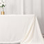 Scuba Rectangular 90"x132" Tablecloth Ivory - Wrinkle Free, Stain Resistant & Seamless Table Cover