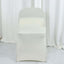 Spandex Chair Cover Ivory for Folding Chairs - Durable Stretch Fitted Slipcover with Satin Rosette Design
