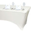 Stretch Spandex 96"x30" Rectangle Table Cover Ivory - Durable Form-Fitting Tablecloth