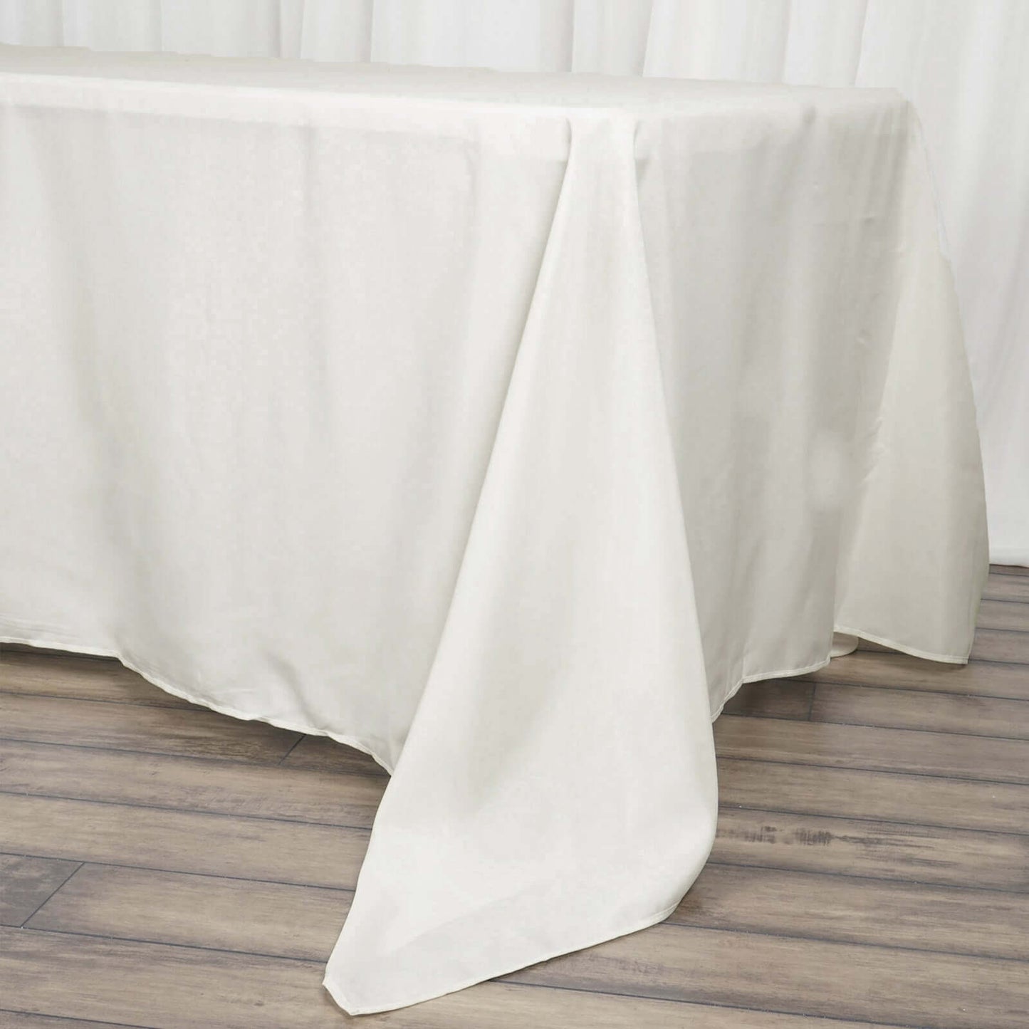 Polyester 72"x120" Rectangle Tablecloth Ivory - Durable and Stylish Table Cover