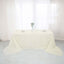 Taffeta 90"x156" Rectangle Tablecloth Ivory - Accordion Crinkle Seamless Table Cover