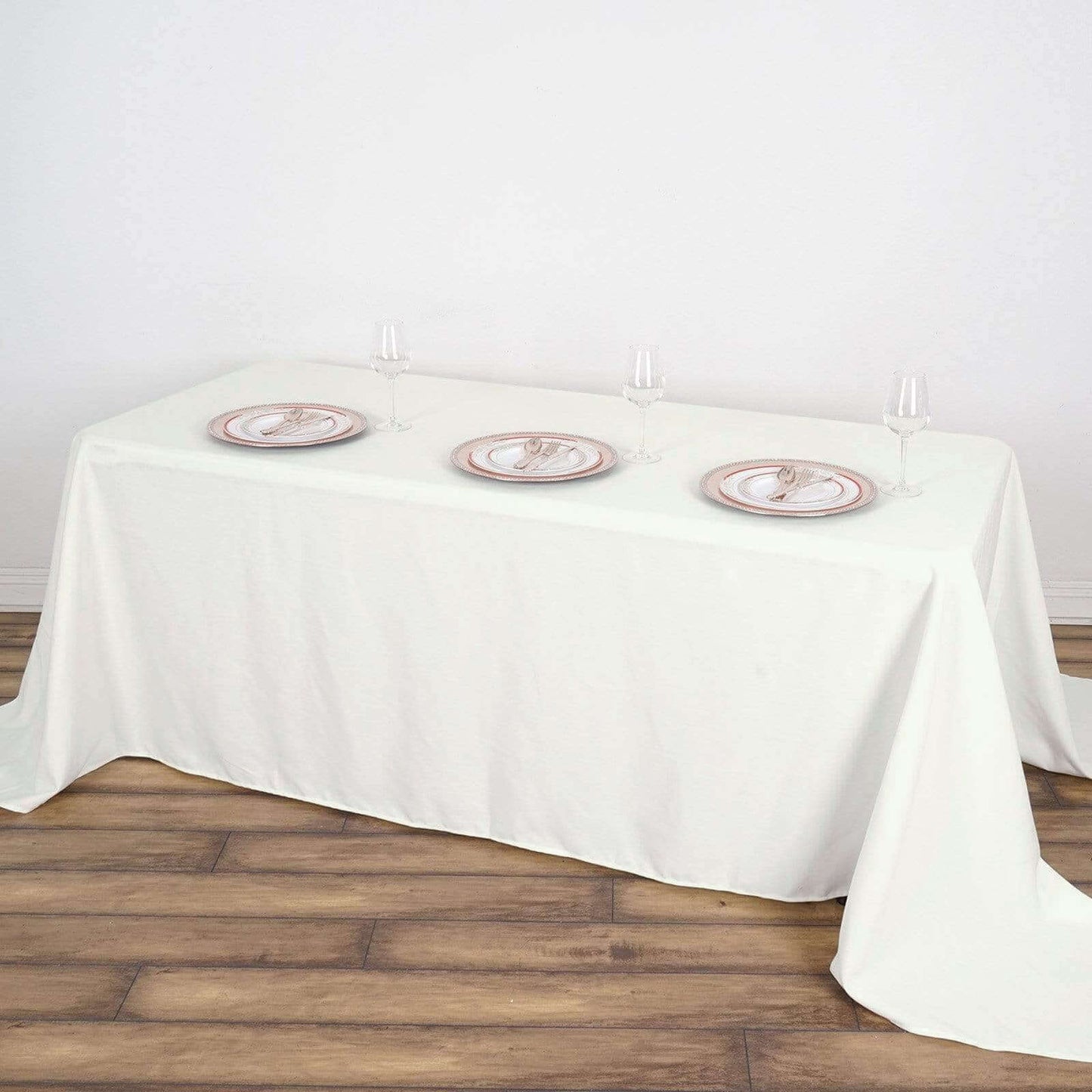 Polyester 50"x120" Rectangle Tablecloth Ivory - Wrinkle-Resistant Table Cover